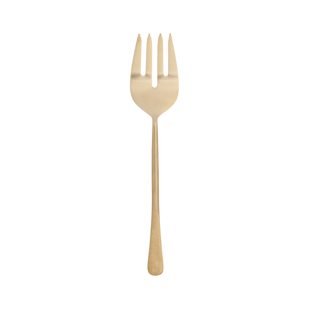 Stainless Steel Salad Server Set - Gold