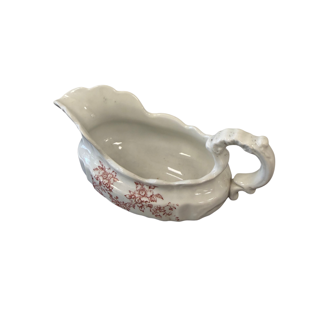 Found Floral Gravy Boat