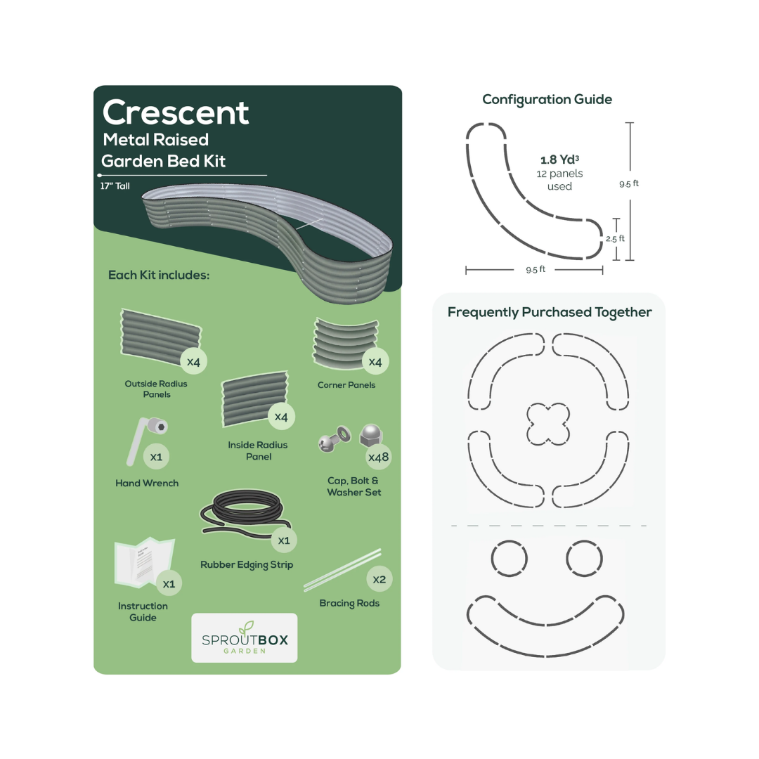 Sproutbox 17&quot; Tall Crescent Garden Box