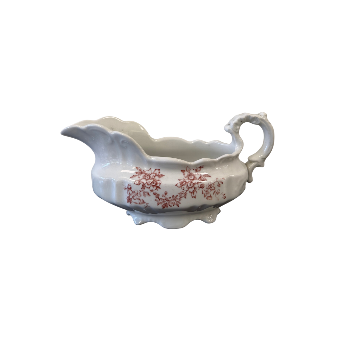 Found Floral Porcelain Gravy Boat