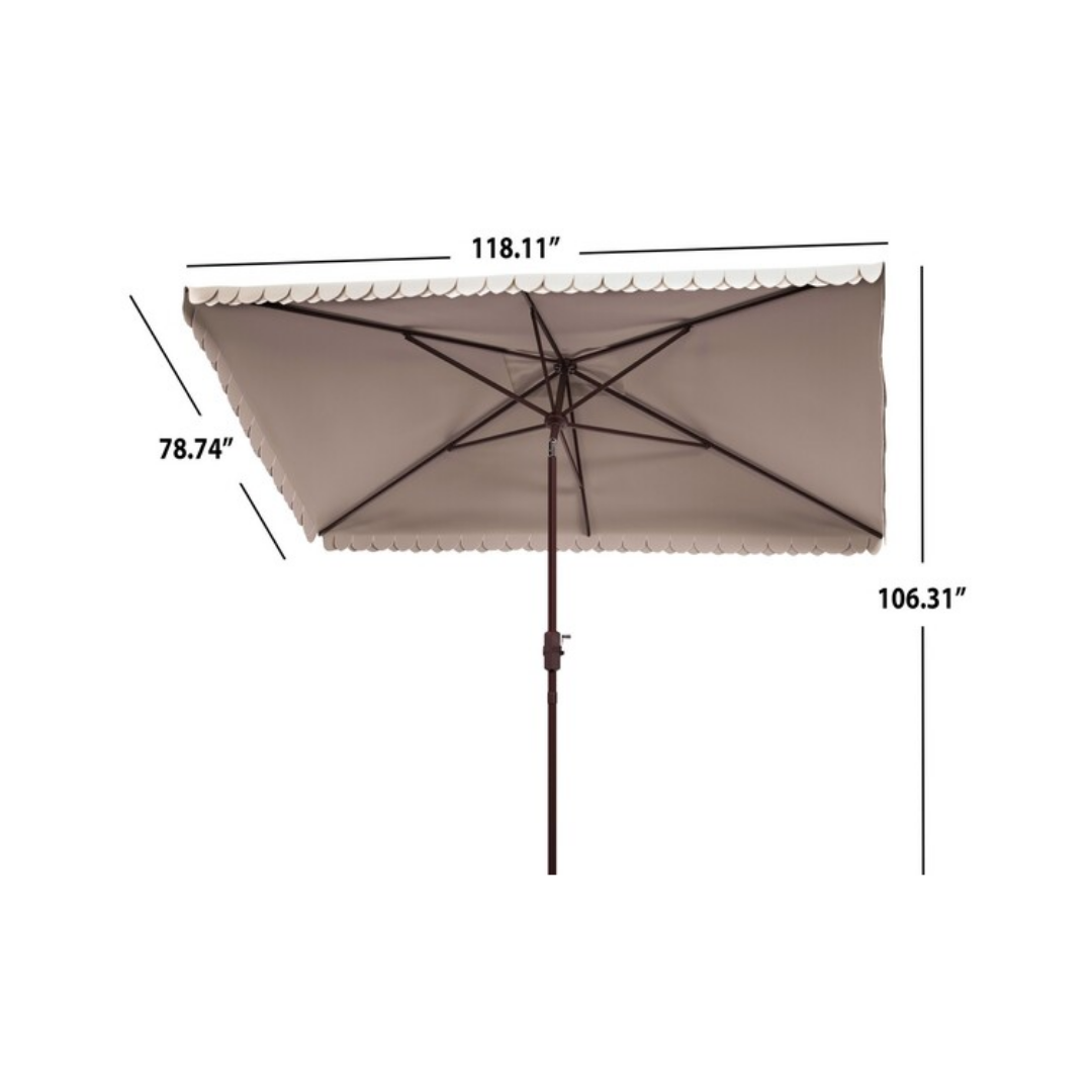 Elegant Valance Outdoor Umbrella - 6.5 FT X 10 FT