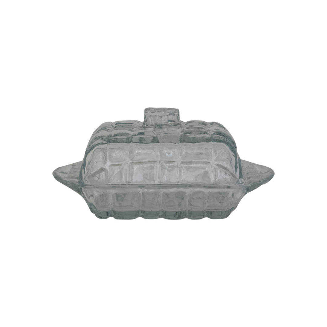 Pressed Glass Butter Dish