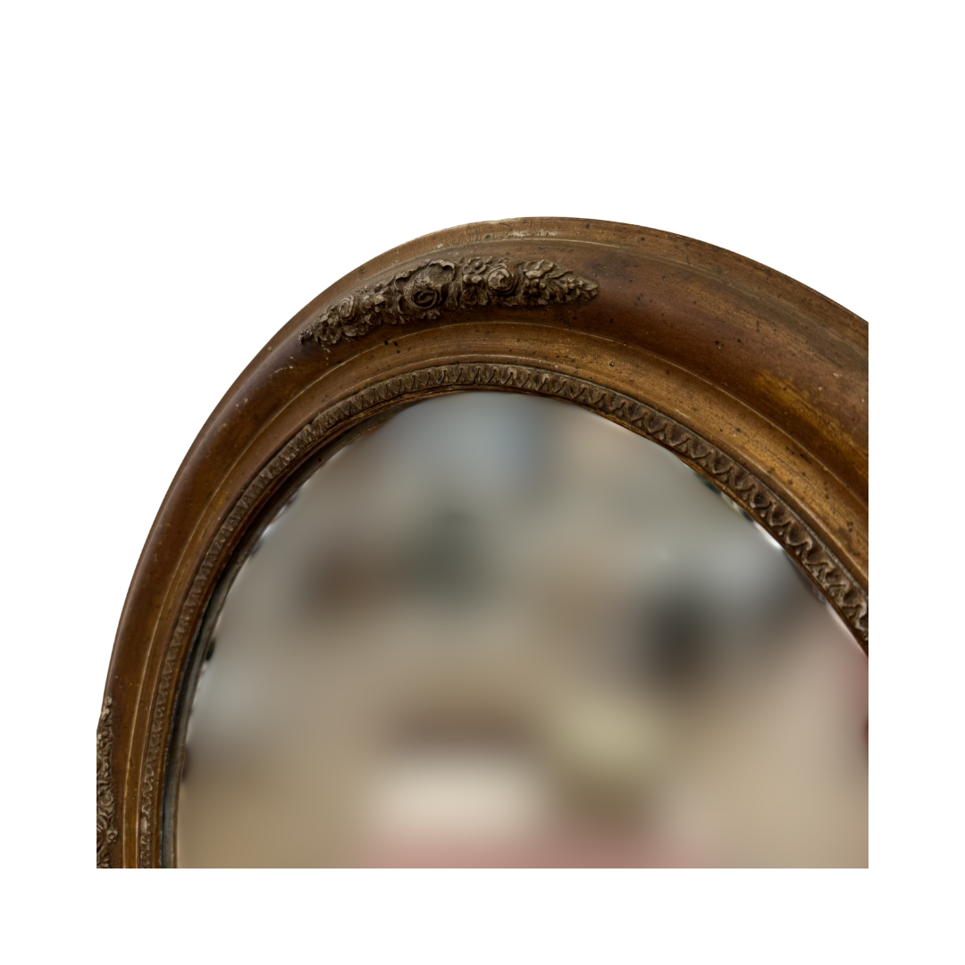 Found Oval French Mirror