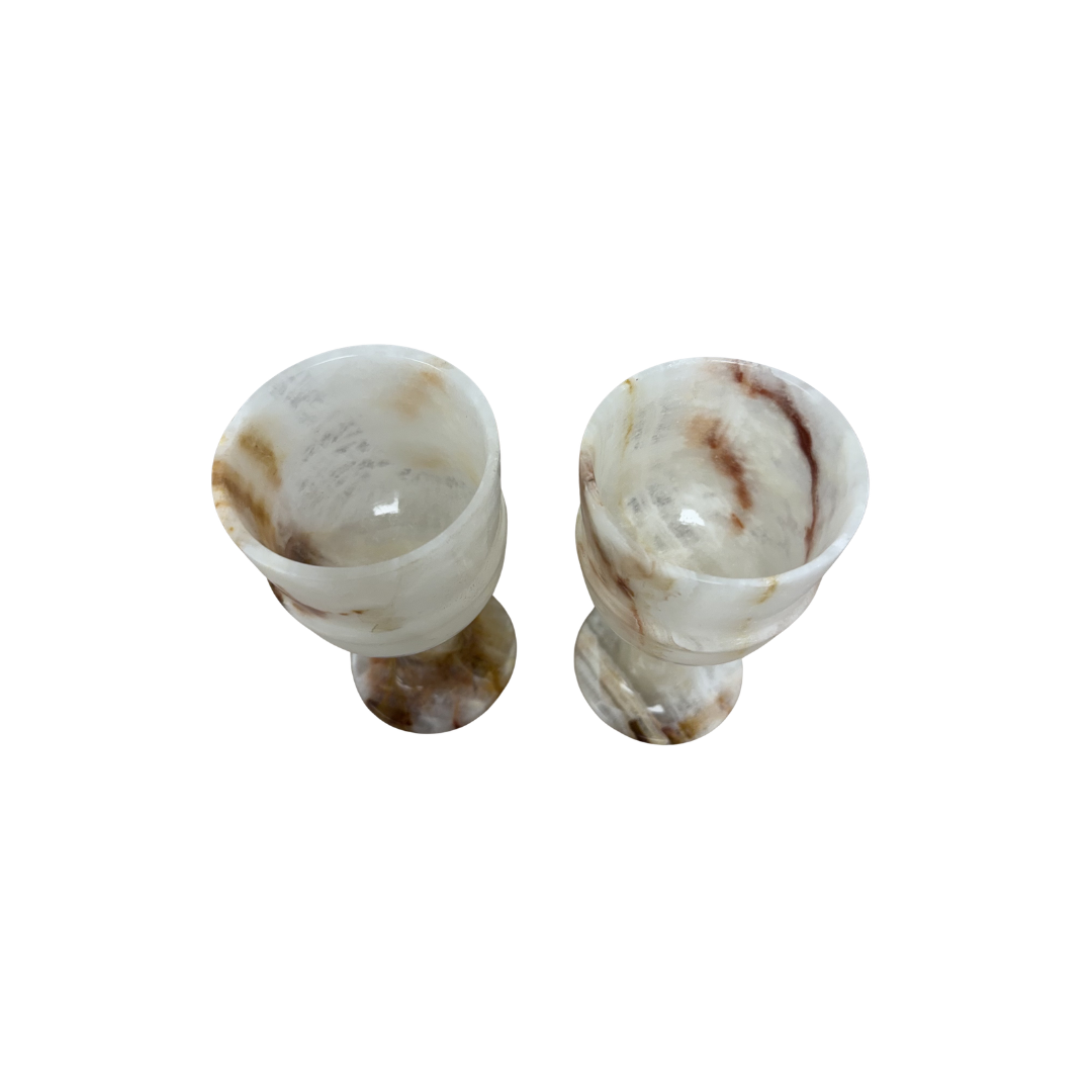 Found Onyx Wine Goblets
