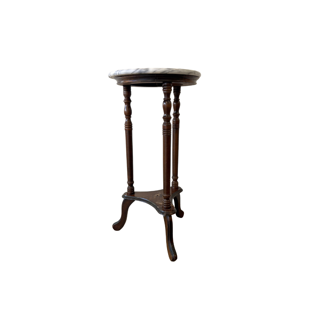 Found Victorian Dark Marble Pedestal