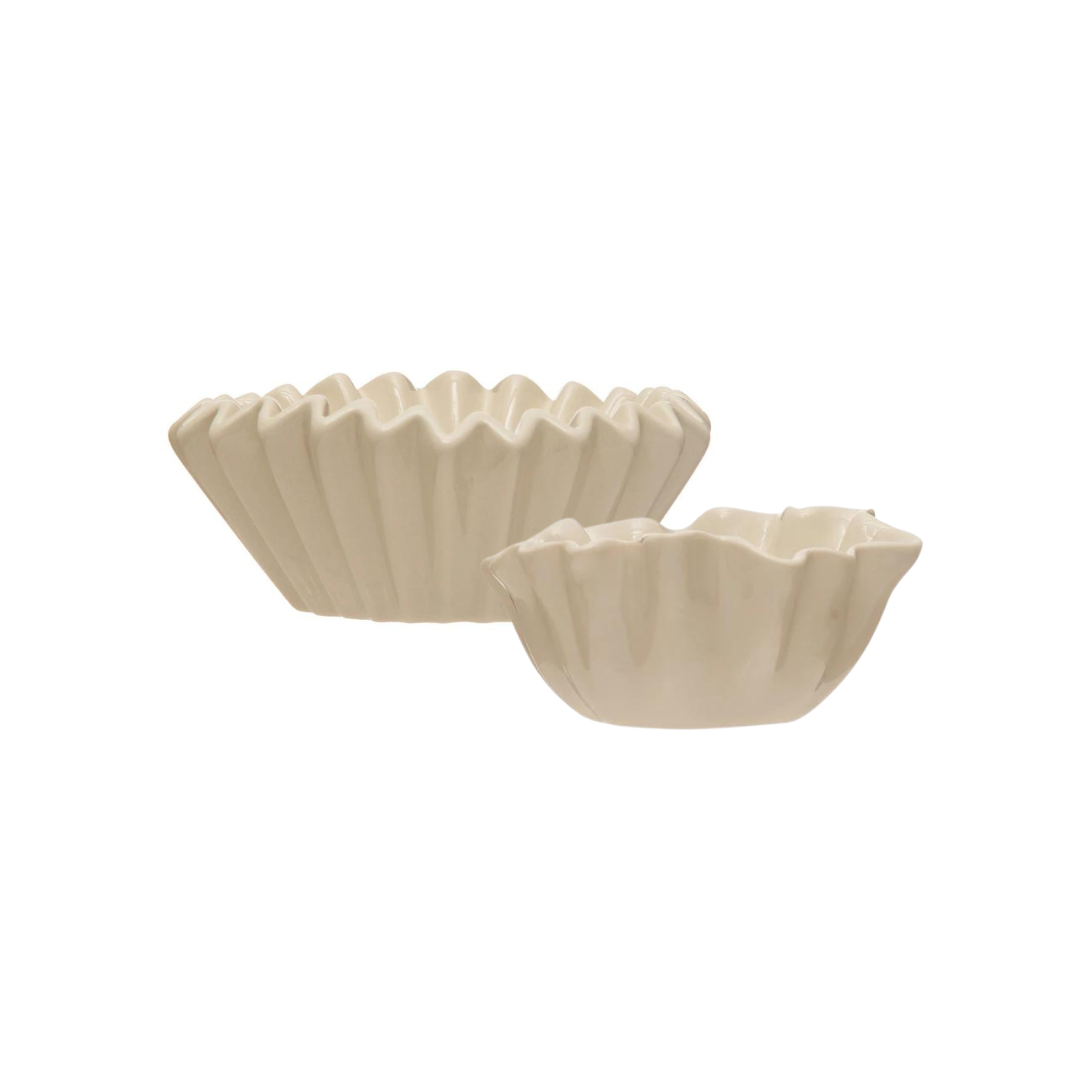 Stoneware Fluted Bowl