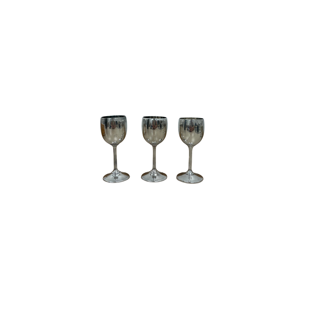Found Viking Plate EP Brass Mini Goblets