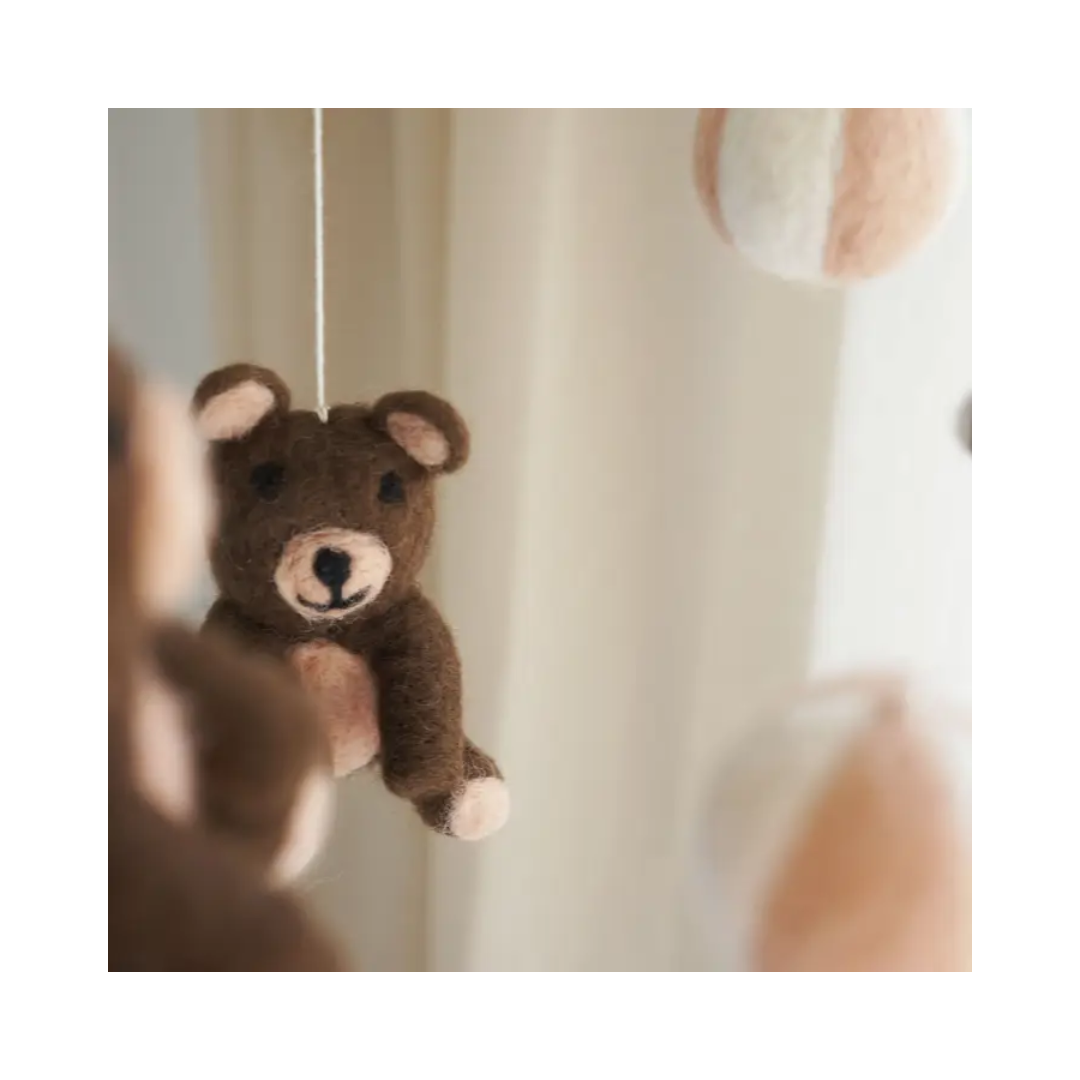 Bears and Balls Felted Baby Mobile