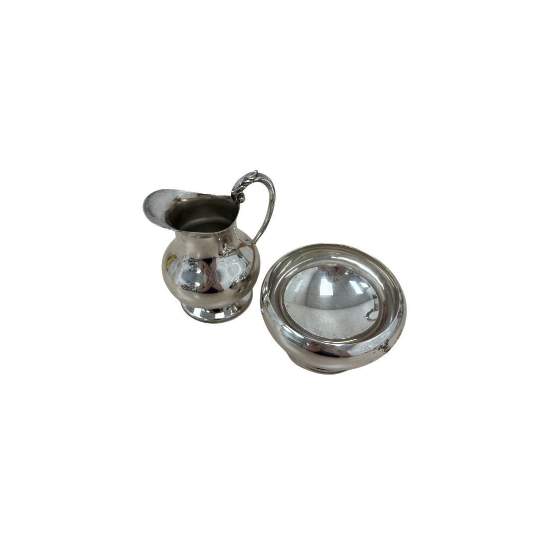 Found Silver Marlboro Plate Morton Parker Sugar and Milk Set