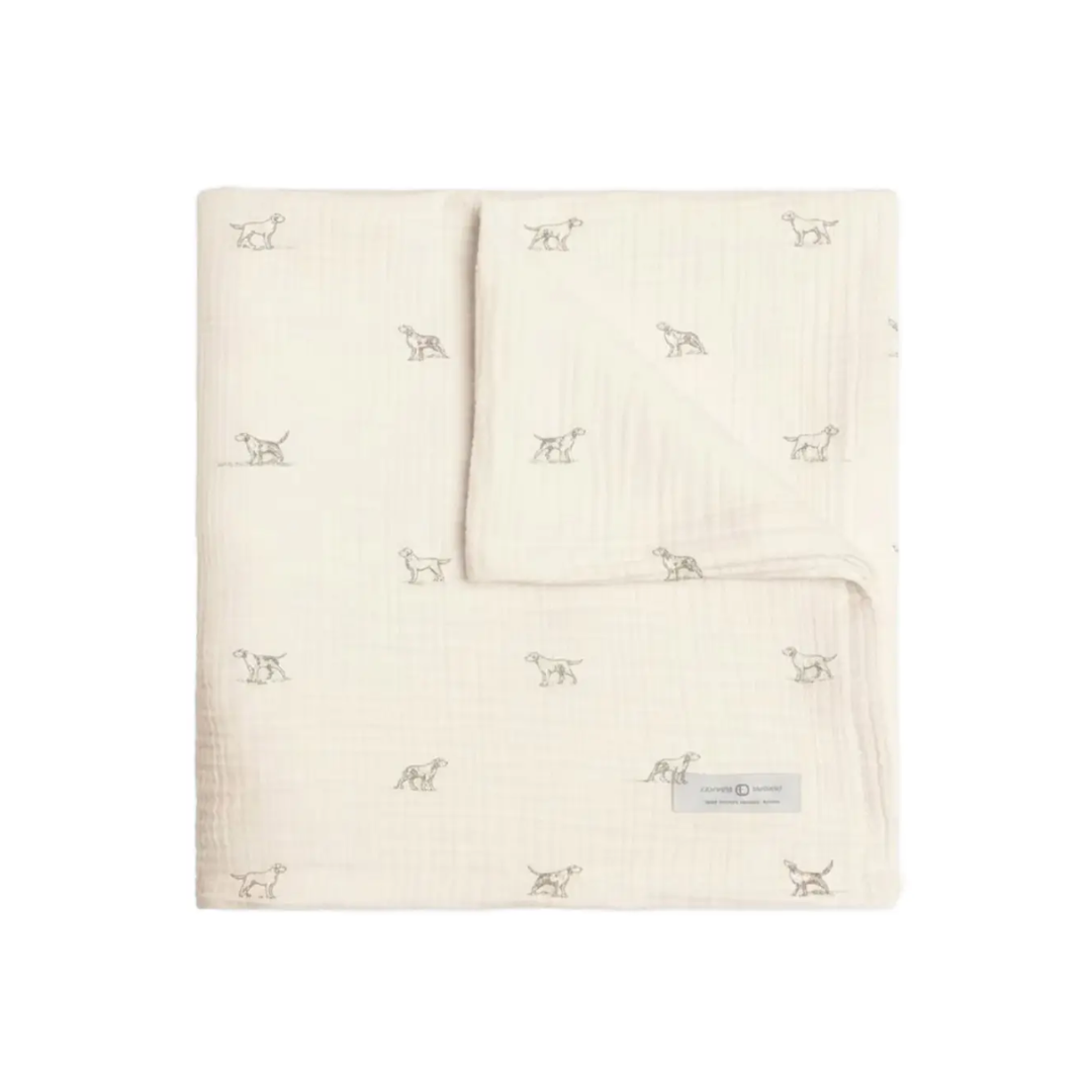 Field Dog Muslin Swaddle Blanket