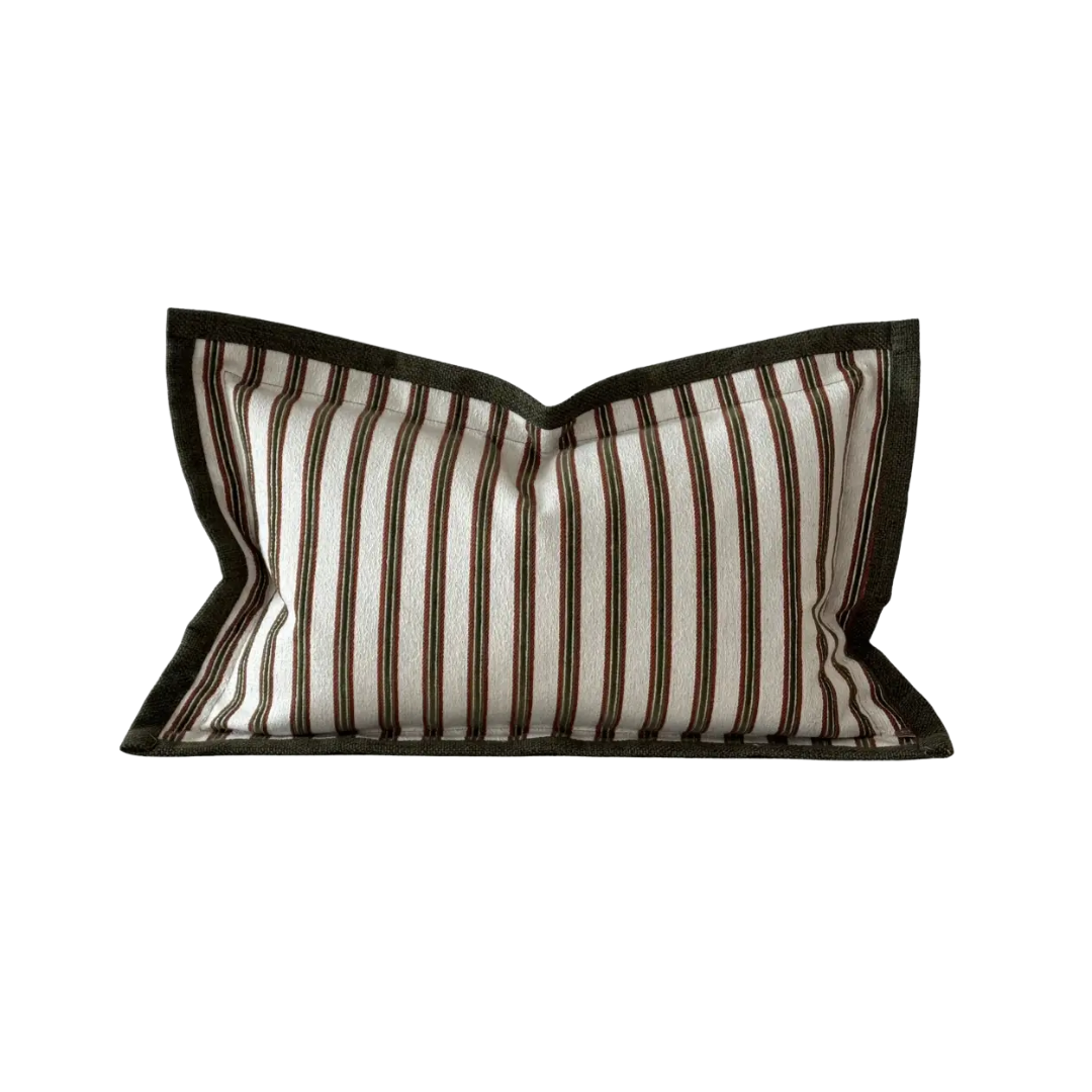Fleur Striped Lumbar Pillow