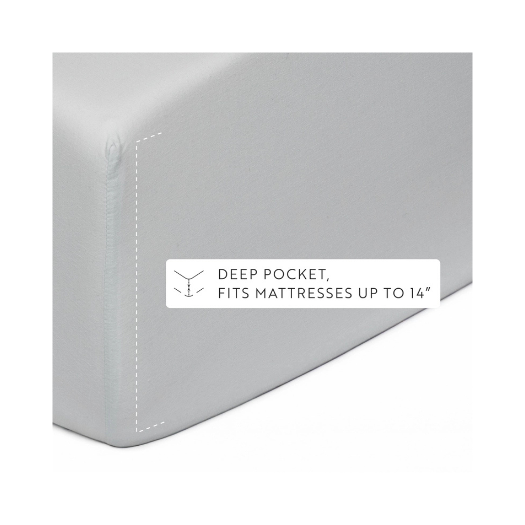 Grey Okeo-Tex Cotton Sheet Set