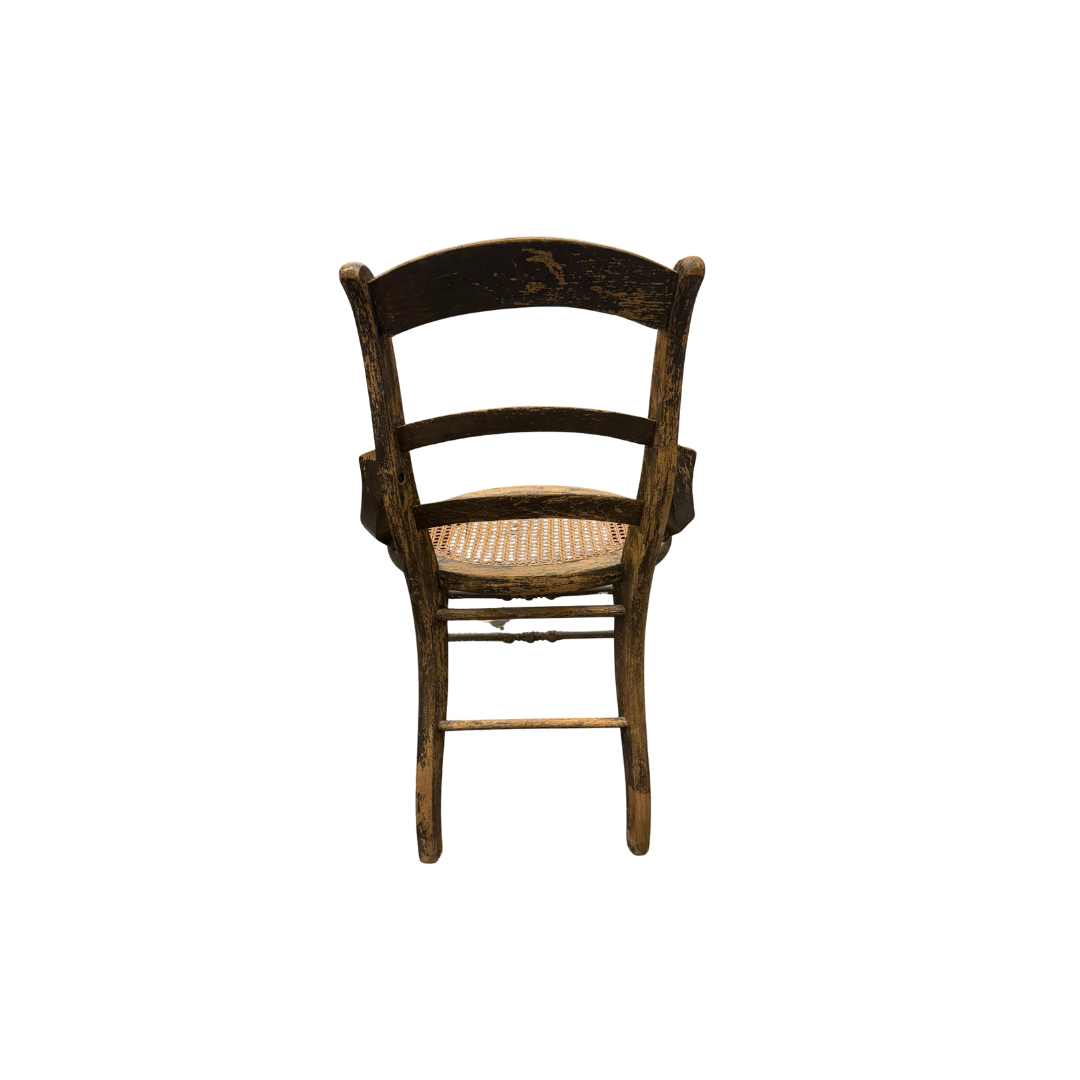 Found Cane Ladder Back Dining Chair