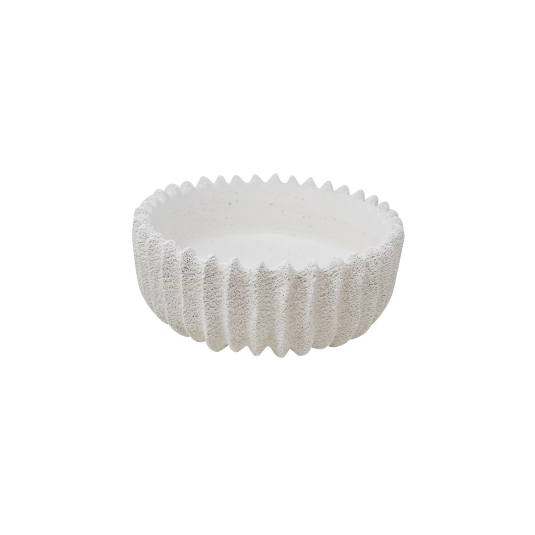 White Fluted Bowl