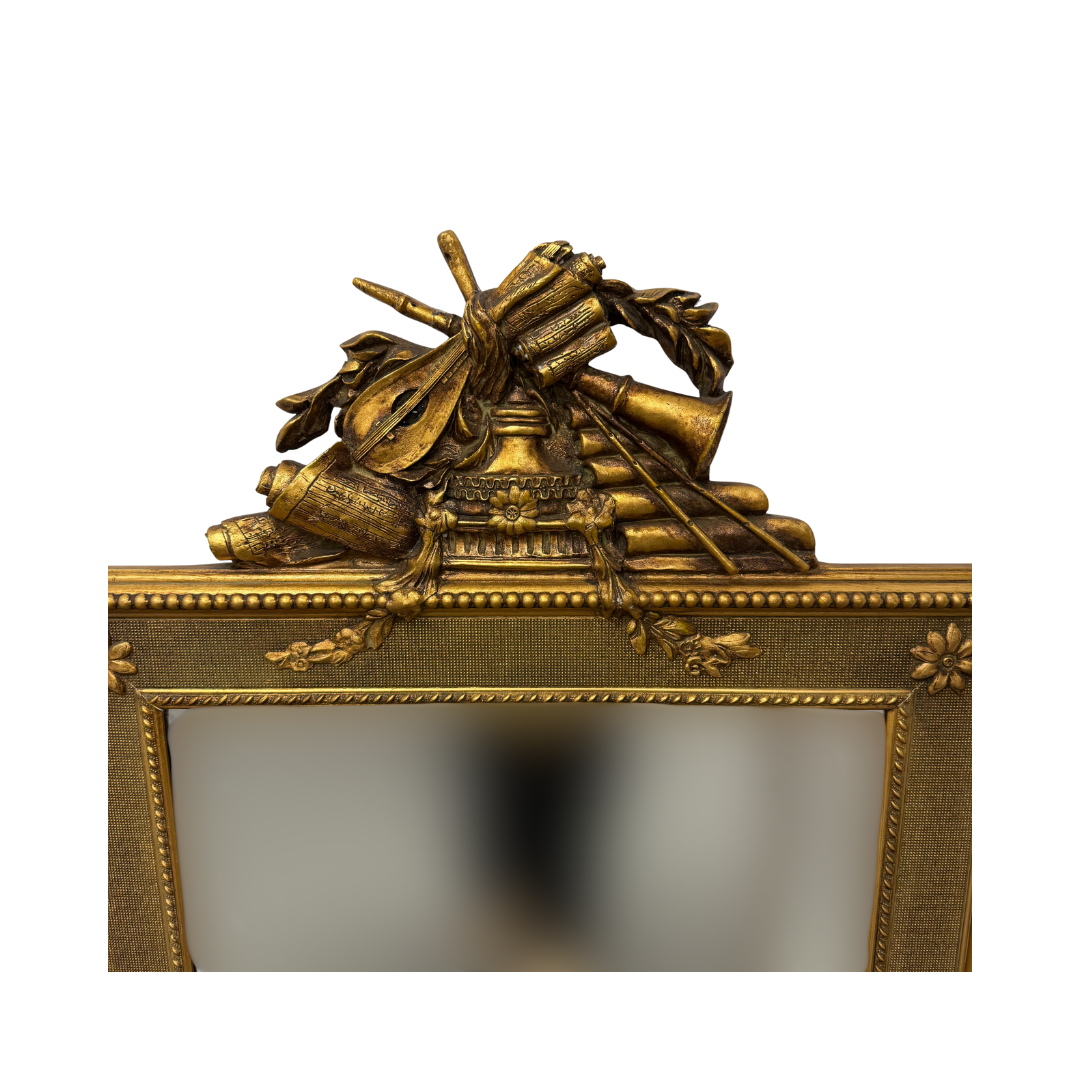 Found Continential Carved Wood Wall Mirror