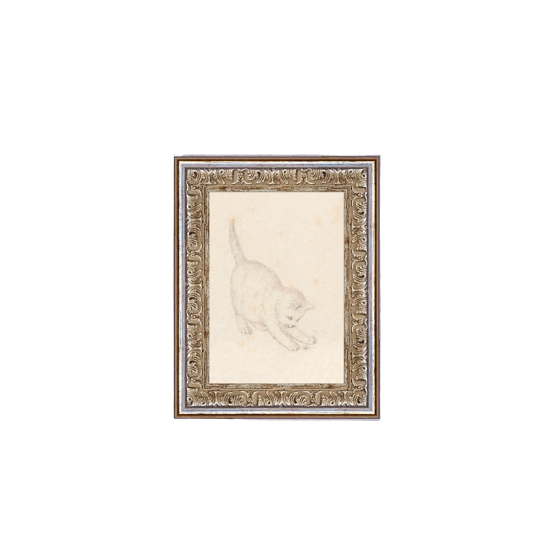 Kitten Sketch Framed Art