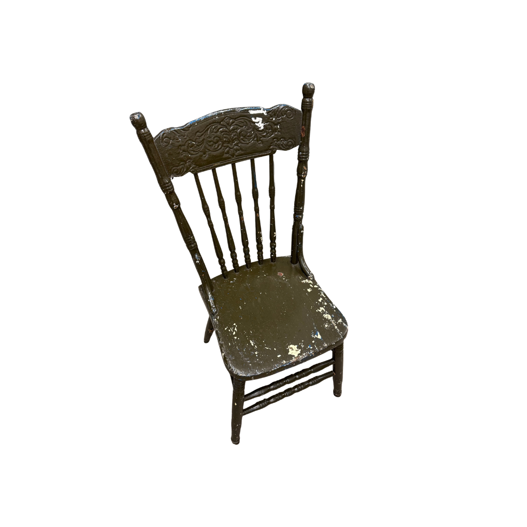 Found Spindle Back Painted Chair