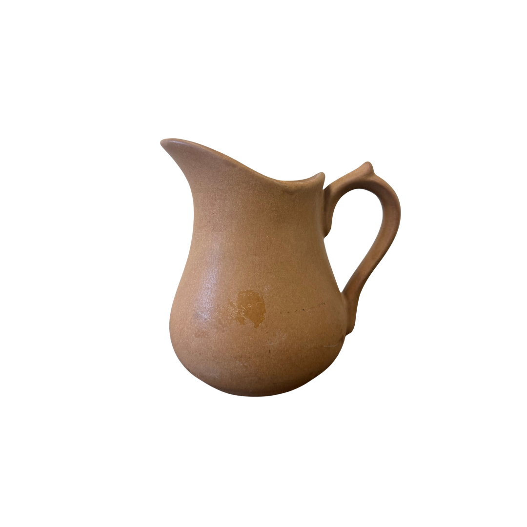 Found Brown Ceramic Pitcher