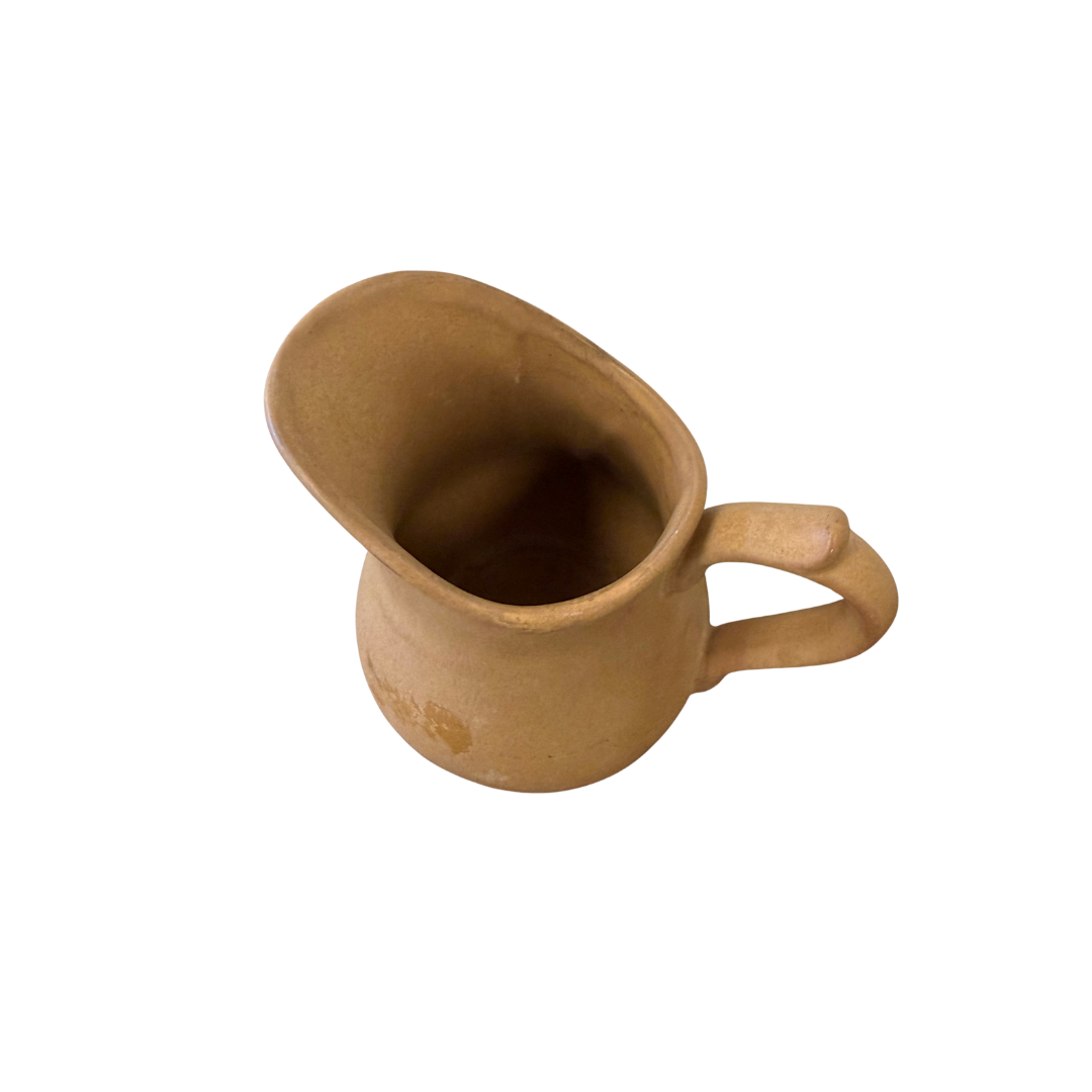 Found Brown Ceramic Pitcher