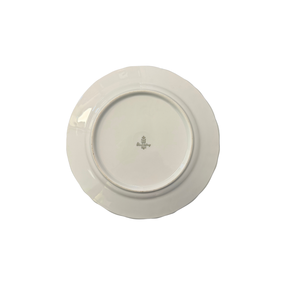 Found White Decorative Scalloped Plate