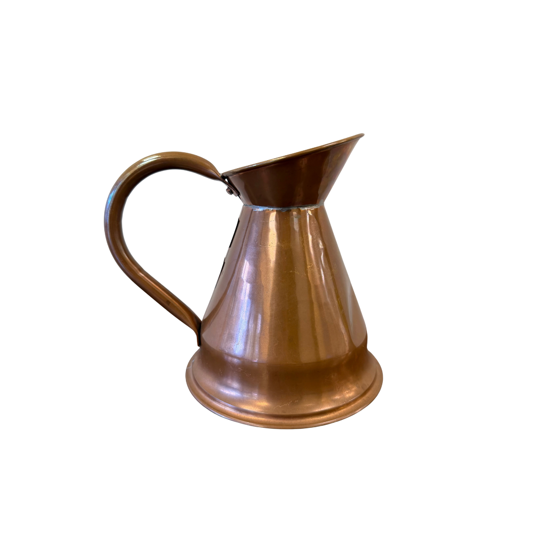 Found Tapered Copper Pitcher