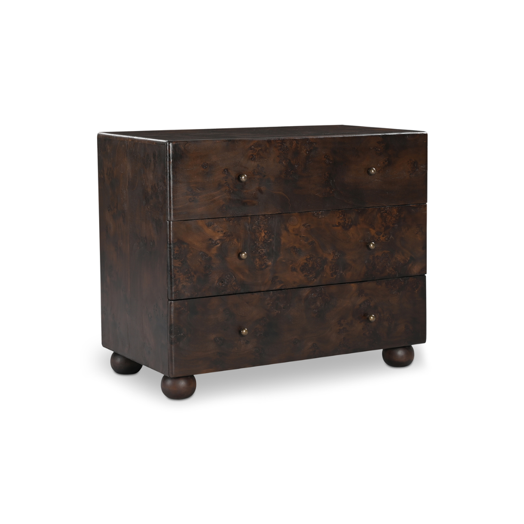 York 3 Drawer Nightstand