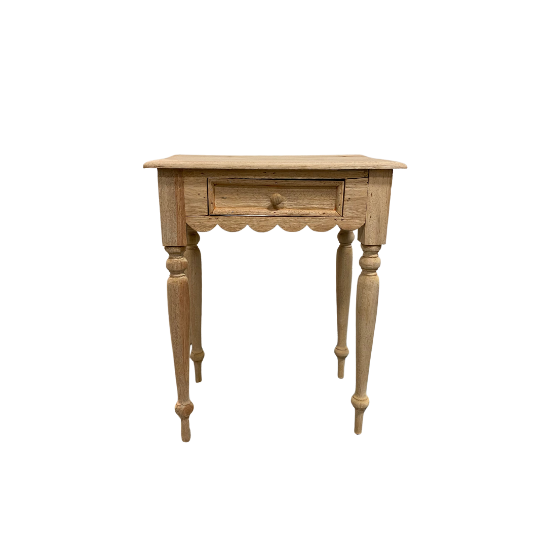 Found Scalloped Edge Side Table