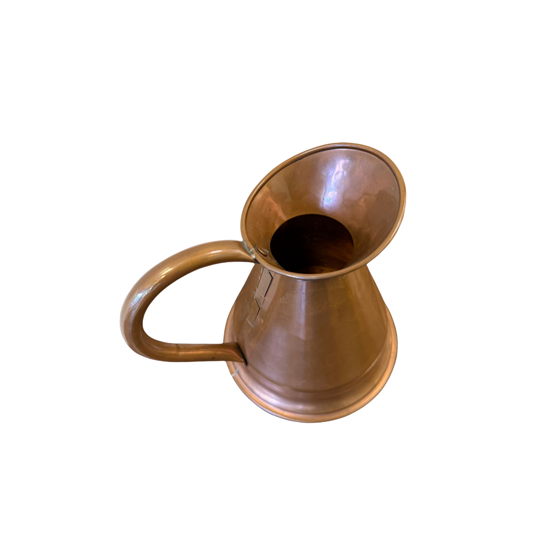 Found Tapered Copper Pitcher