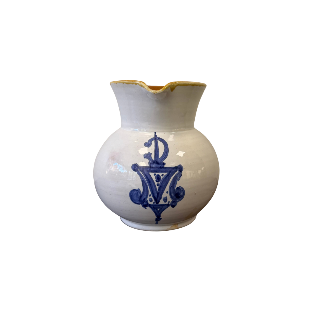Found Painted Ceramic Pitcher