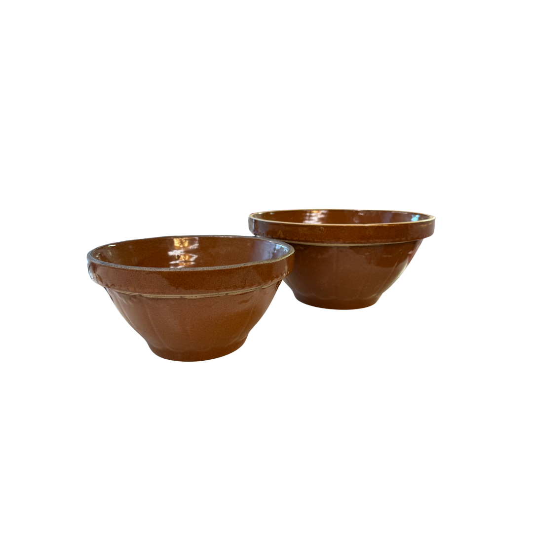 Found Dark Rust Serving Bowls