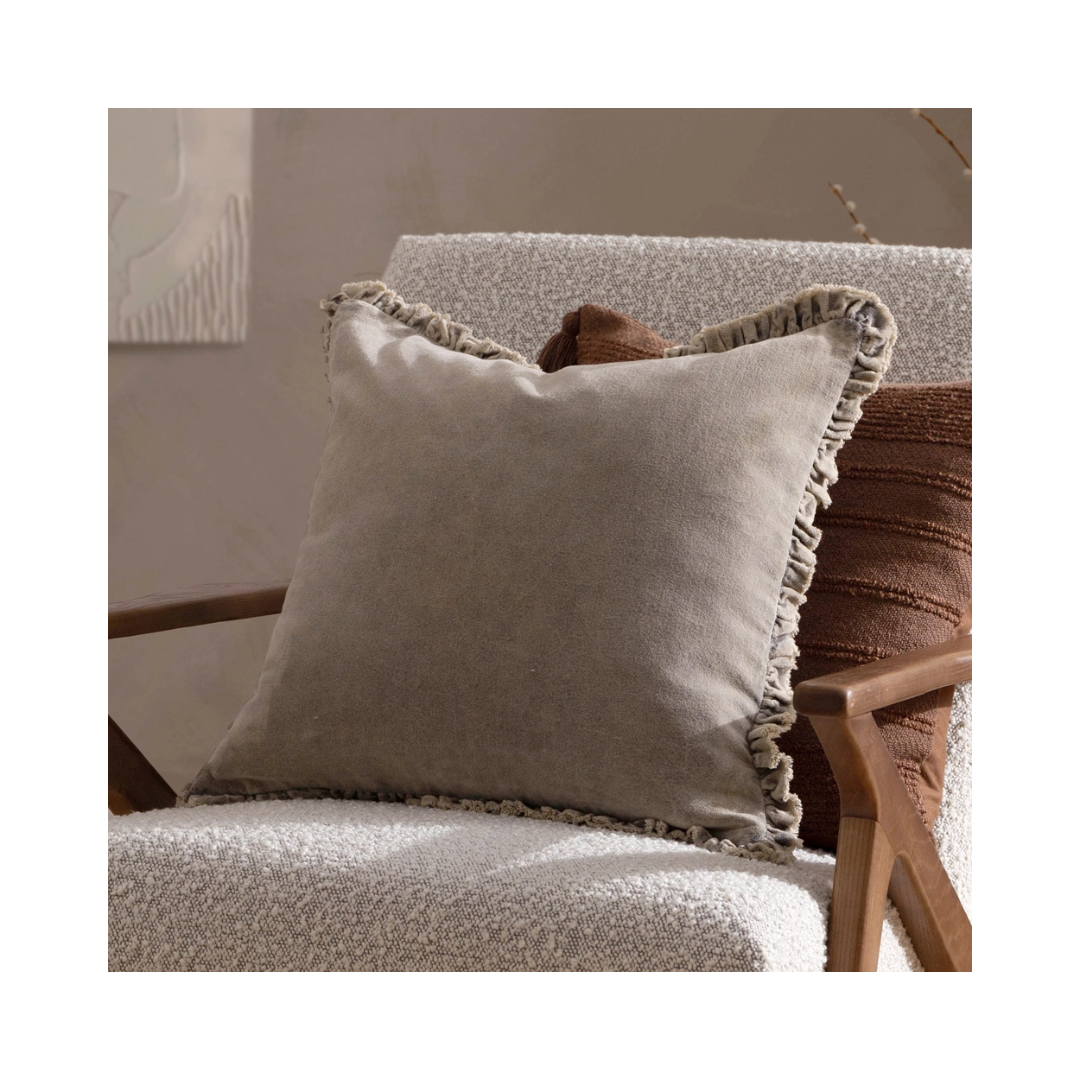 Bertie Taupe Velvet Pillow