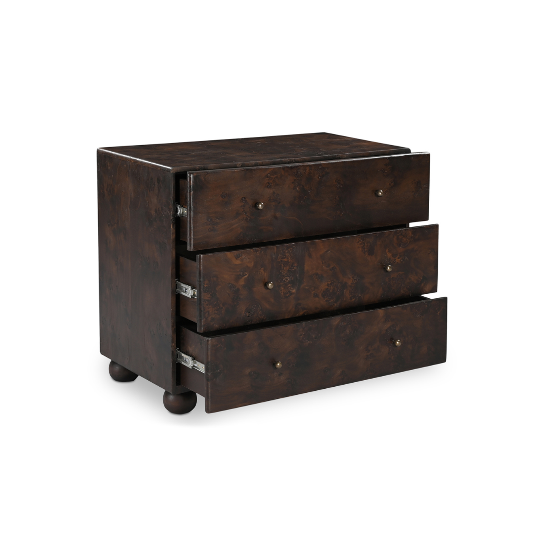 York 3 Drawer Nightstand