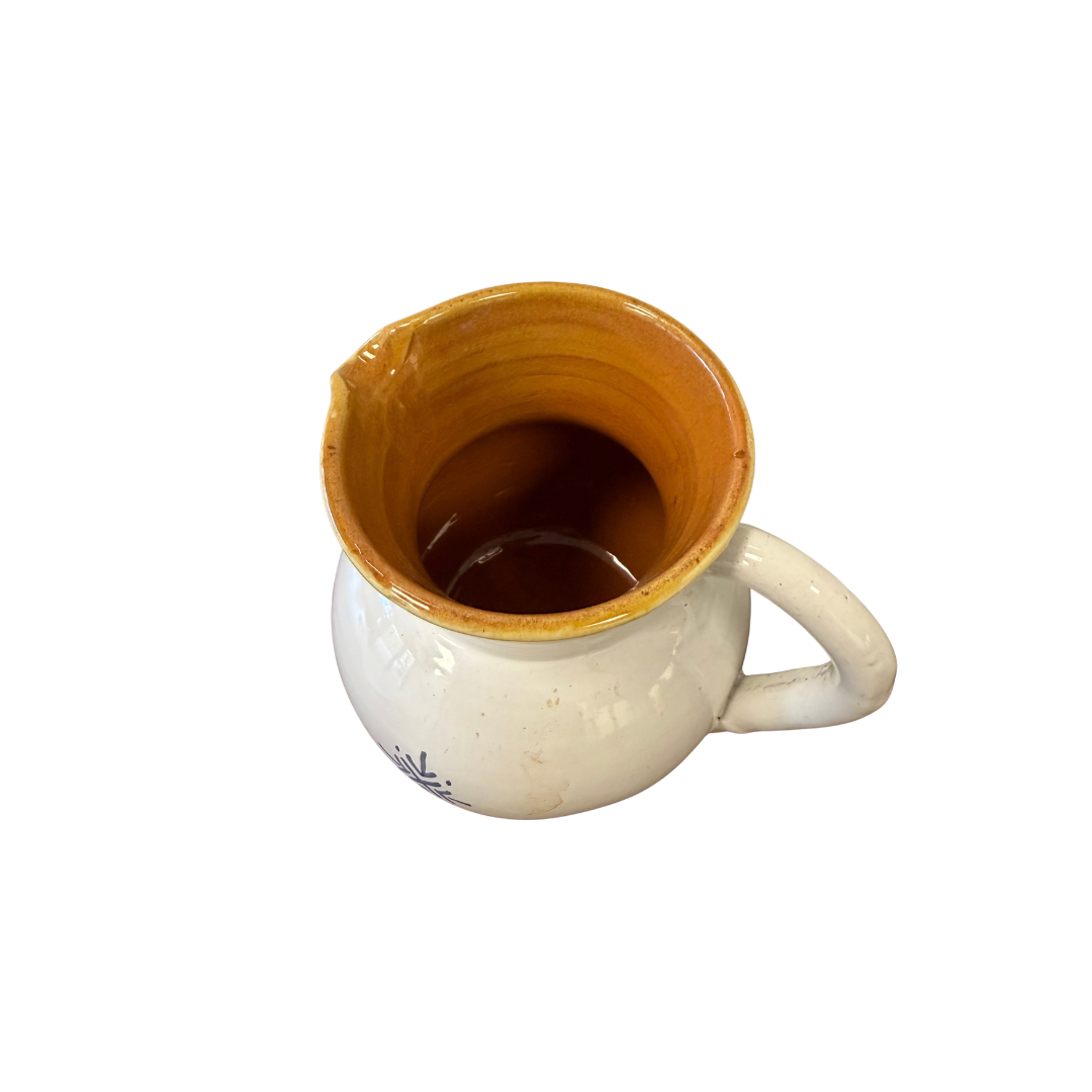 Found Painted Ceramic Pitcher