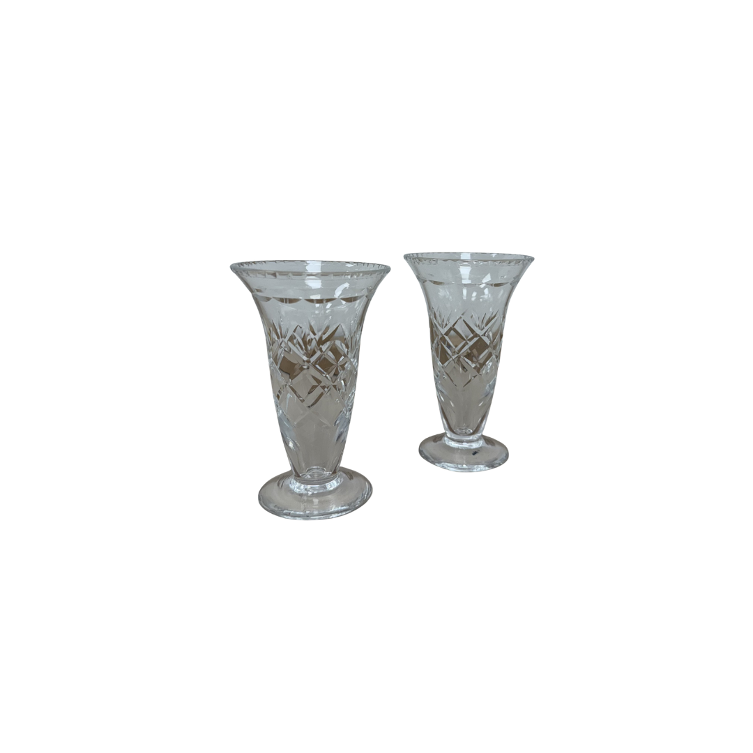 Found Webb Corbett Crystal Vases