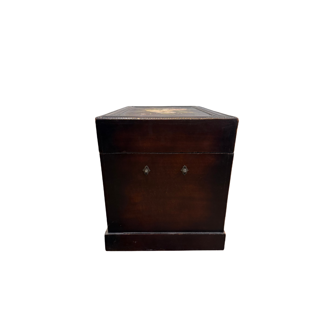 Found Small Hand-painted Floral Chest