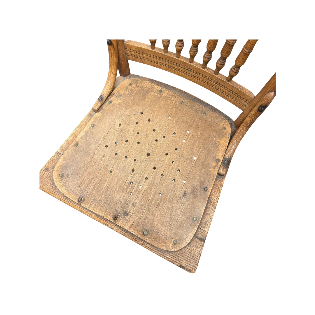 Found Oak Pressed-back Spindle Chair