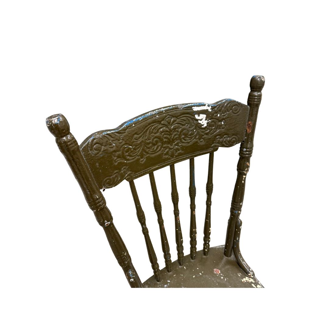 Found Spindle Back Painted Chair