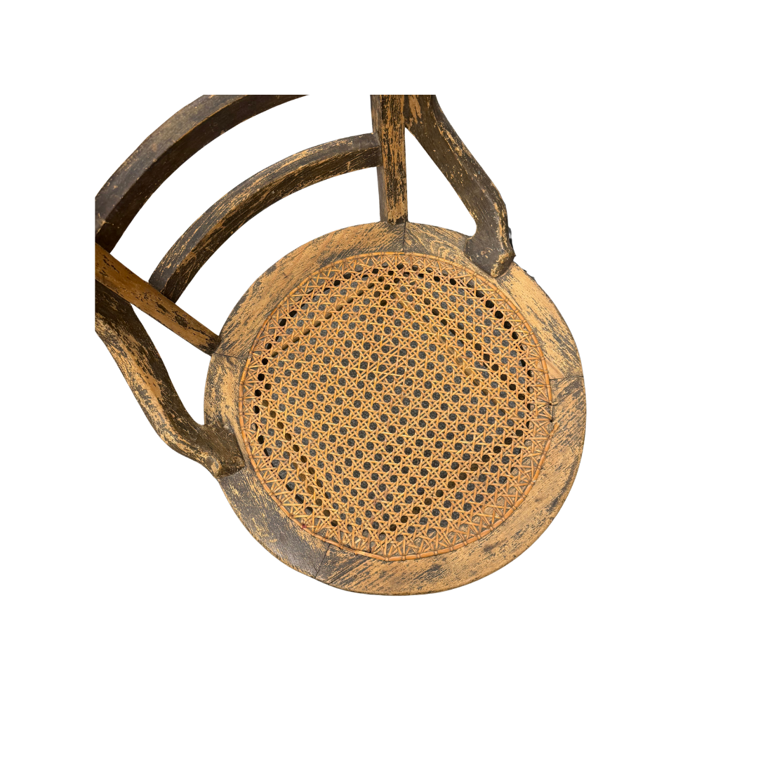 Found Cane Ladder Back Dining Chair