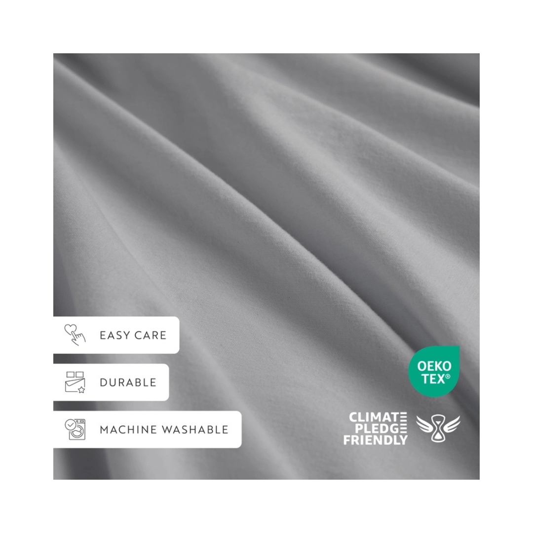 Grey Okeo-Tex Cotton Sheet Set