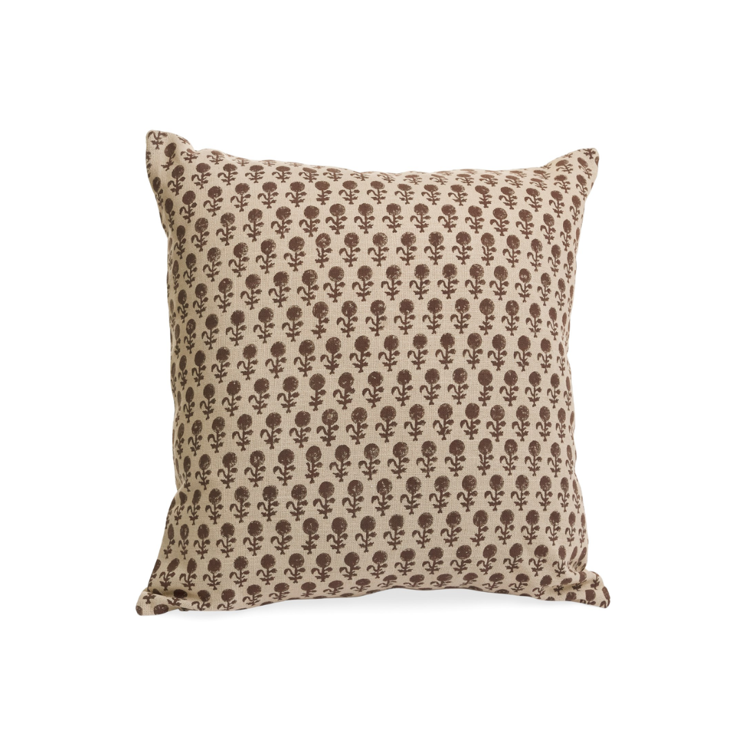 Floral Hand Block Printed Pillow