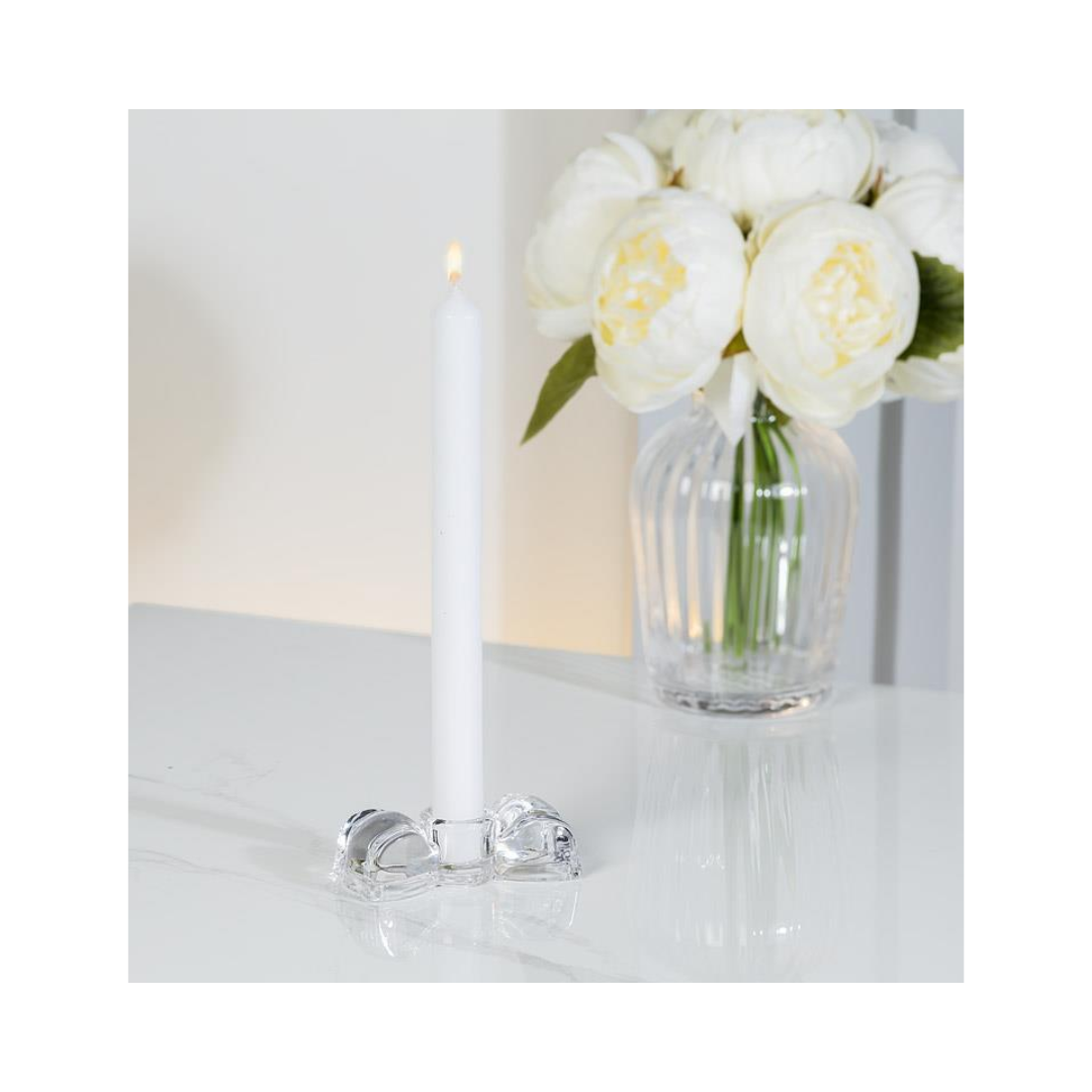 Glass Bow Taper Holder