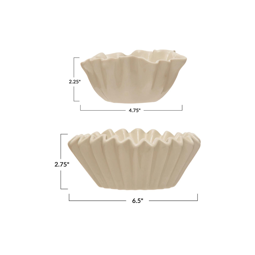 Stoneware Fluted Bowl