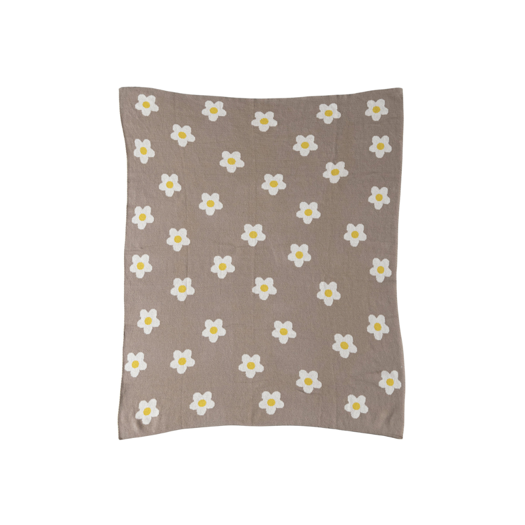 Daisy Knit Baby Blanket