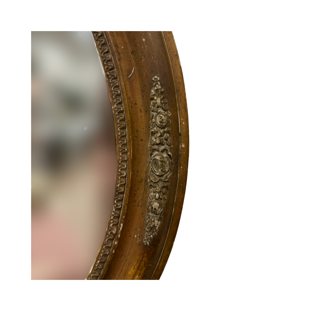 Found Oval French Mirror