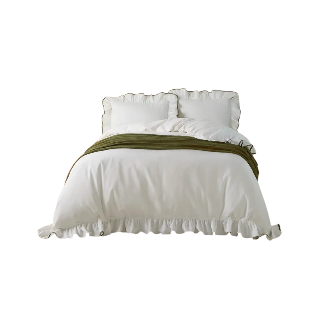 Blousey Cotton Ruffle Duvet Cover