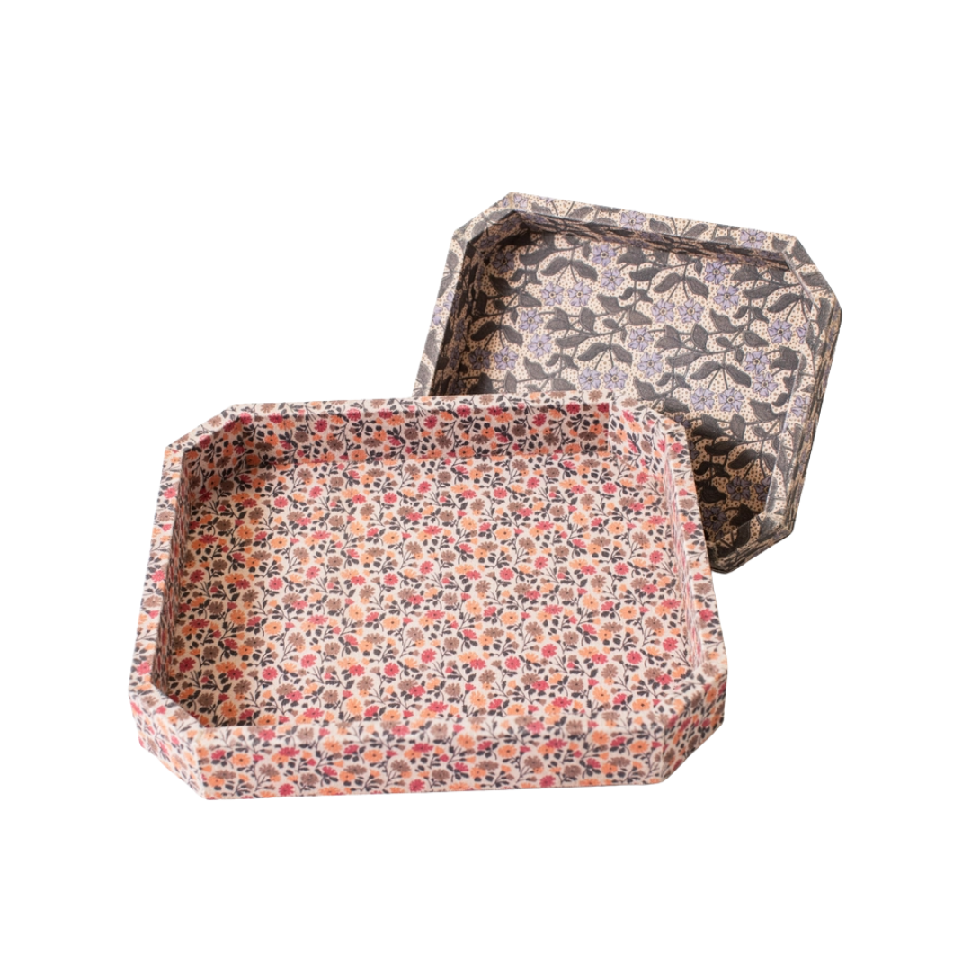 Floral Fabric Serving Tray