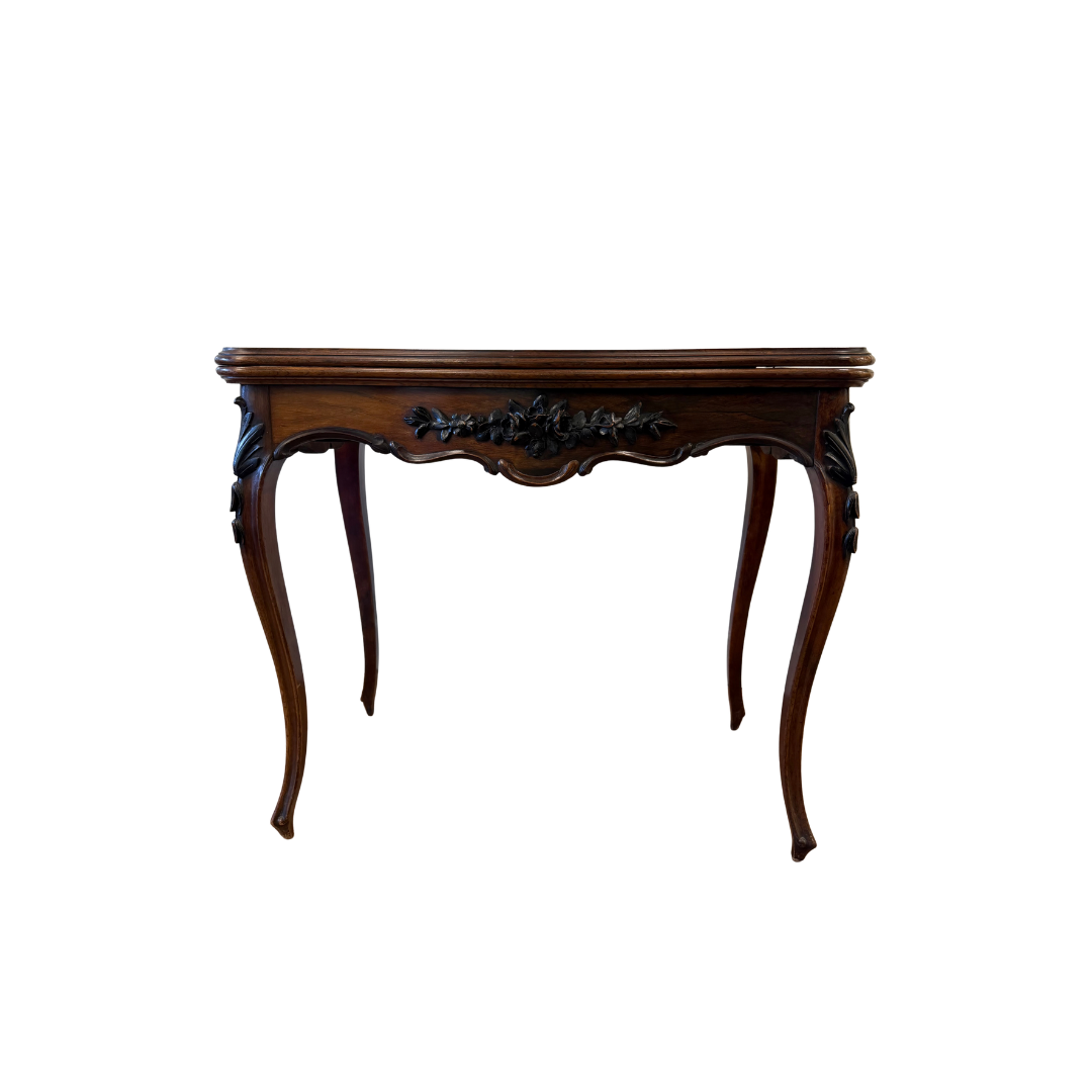 Found Carved Card &amp; Games Table