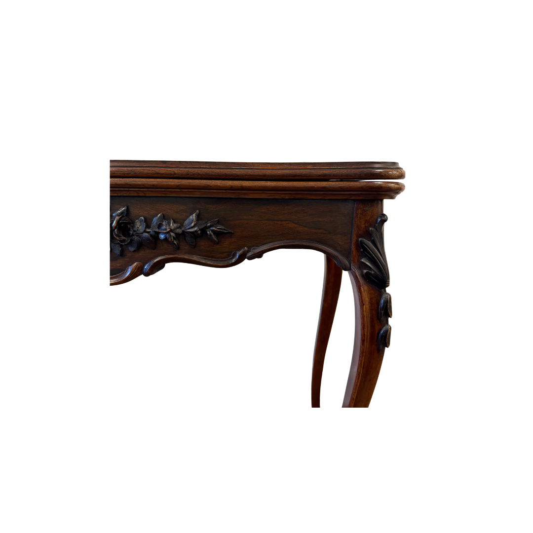 Found Carved Card &amp; Games Table