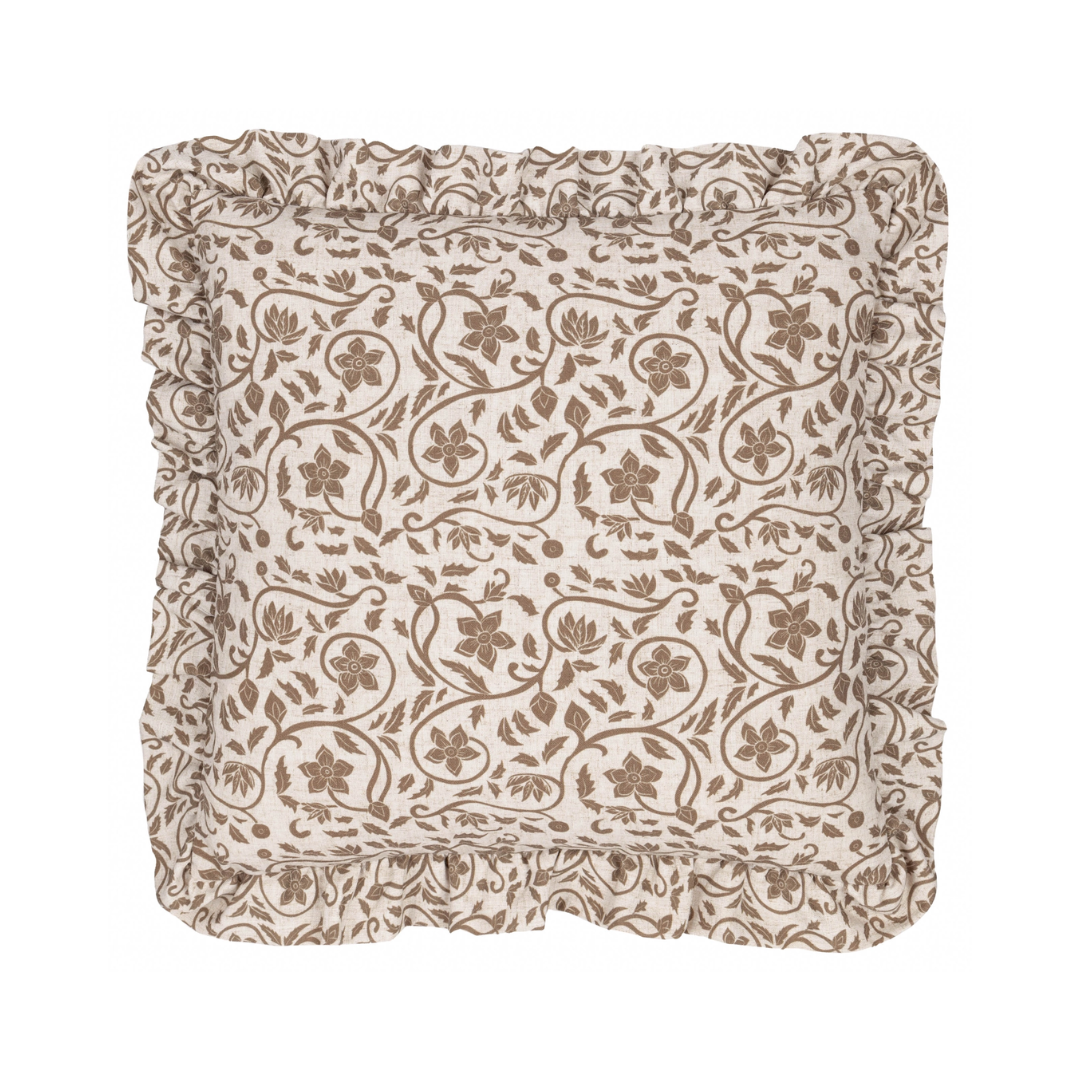 Filigree Printed Ruffle Pillow