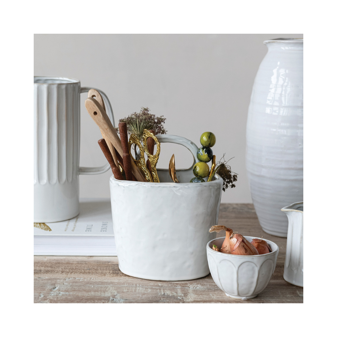 Stoneware Crock with Handle